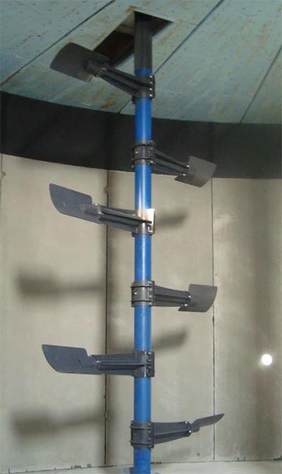 Agitator for biogas plants